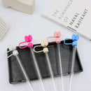Axyaa Silicone Bow Straw Covers for Stanley Thermos Cup, 10mm Cute Tumbler Accessories