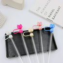 Axyaa Silicone Bow Straw Covers for Stanley Thermos Cup: Cute, 10mm Dust Proof Cap