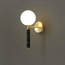 Axyaa Green Marble Wall Lamp Glass Ball Nordic Style Decor Light