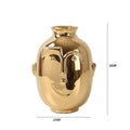 Axyaa Gold Ceramic Vase: Modern Living Room Decor, Dining Table Centerpiece