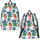 Axyaa Kids Backpack: Stitch Pink Angel School Daypack for Students.