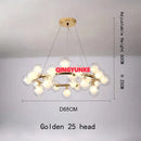 Axyaa Glass Ball LED Chandelier for Living Room Kitchen Island Decoration