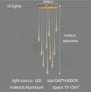 Axyaa Gold Drop Chandelier for Luxury Living Spaces