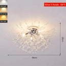 Axyaa Crystal Chandelier Bird Nest LED Ceiling Light for Modern Bedroom Interior