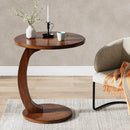 Mid-Century C-Shaped Wood End Table by Axyaa