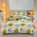 Axyaa Strawberry Double Sheet Bedding Set: Queen/King Size Comforter & Duvet Cover