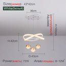 Axyaa Modern Minimalist Three-Head Chandelier for Dining Room and Bedroom