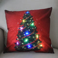 Axyaa LED Xmas Throw Pillows 18x18 inch - Cartoon Christmas Decoration