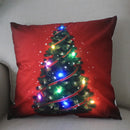 Axyaa LED Xmas Throw Pillows 18x18 inch - Cartoon Christmas Decoration