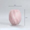 Malt Pink Twisted Glass Vase by Axyaa - Stylish Hydroponic Decor