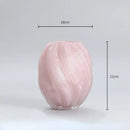 Malt Pink Twisted Glass Vase by Axyaa - Stylish Hydroponic Decor