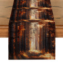 Axyaa Autumn Forest Sunshine Table Runner for Kitchen Dining and Party Decor