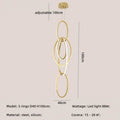 Axyaa Gold Steel LED Pendant Light for Home Decor & Stairs