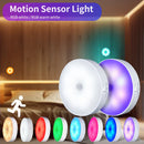 Axyaa Rechargeable RGB Motion Sensor Night Light for Kitchen Closet Staircase Wardrobe
