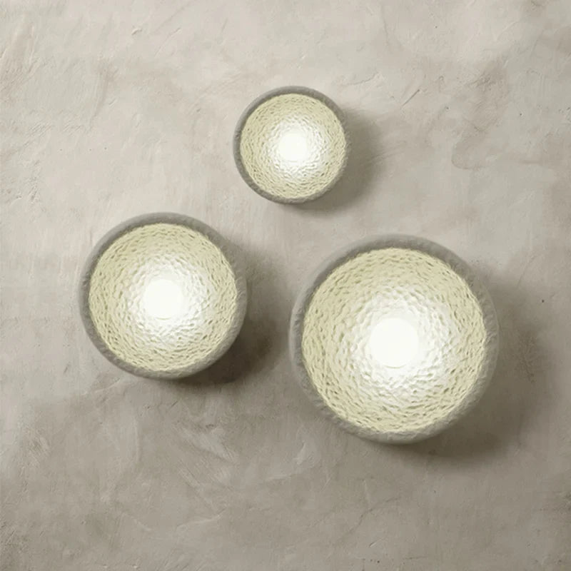 Axyaa Wabi Sabi Indoor Wall Lamp: Retro Bedroom Sconce, LED Living Room Lighting