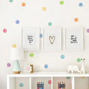 Axyaa Colored Polka Dots Baby Wall Decals - Creative Vinyl Stickers for Nursery Room