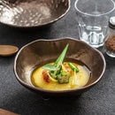 Rusty Glazed Ceramic Dessert Bowl Set by Axyaa