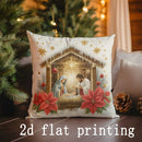 Axyaa Nativity Scene Christmas Pillow Covers - Decor Pattern Cushion Cover