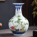 Axyaa Blue White Porcelain Vase Arranger Dracaena sanderiana Home Decor