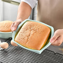 Silicone Square Cake Plate - Axyaa Non-Stick Brownie Pot with Anti-Slip Handle