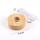 Wooden LED Display Lamp Base for Crystal Resin Art - Axyaa Table Lamp Stand