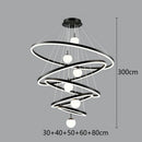 Axyaa LED Staircase Chandeliers for Modern Living Room Decor