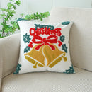 Axyaa Christmas Holiday Decor Embroidery Pillowcase - Festive Living Room Sofa Cushion Cover