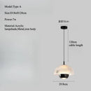 Axyaa Black LED Pendant Light Chandelier for Bedroom Living Room - Nordic Decor