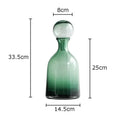 Axyaa Glass Ball Cap Vase: Modern Home Decor Desk Floral Hydroponics Arrangement