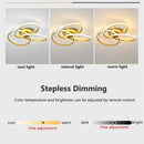 Axyaa Shamrock LED Ceiling Light Black Gold Modern Lamps for Home Decor