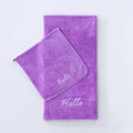 Axyaa Coral Fleece Towel Bath Set - Solid Color, Simple Combination