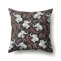 Axyaa Elephant Pattern Polyester Cushion Cover 45x45cm Home Decor Square Pillowcase