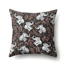 Axyaa Elephant Pattern Polyester Cushion Cover 45x45cm Home Decor Square Pillowcase