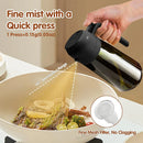 Axyaa Dark Green Glass Oil Sprayer Dispenser for Cooking - 2 in 1 Olive Oil Bottle