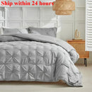 Axyaa Floral Pulling Quilt Set - Spring/Summer 3-Piece Core Pillowcase, Simple & Fashionable