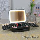 Axyaa LED Mirror Cosmetic Case: Travel-friendly Storage Solution for Women's Makeup