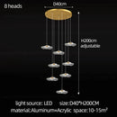 Axyaa Lotus Leaf Acrylic Chandelier for Staircase Duplex & Villa Living Room