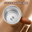 Axyaa Stainless Steel Thermal Mug with Handle and Straw Lid