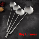 Axya Stainless Steel Chef Kitchen Utensil Set with Bamboo Spatula