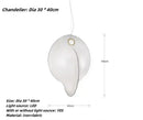 Axyaa Silk Japanese Retro Chandelier - Elegant Curved Design Pendant Lights