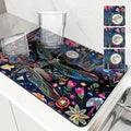 Axyaa Absorbent Non-slip Draining Mat for Kitchen and Bathroom