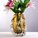 Axyaa Amber Gradient Glass Vase Hydroponics Desk Decoration Modern Home Decor