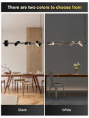 Axyaa Black Pendant Lights for Dining Room Bar Rotatable LED Chandelier