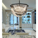 Axyaa Black Metal E14 LED Pendant Lights - Retro Loft Chain Hanging Lamp for Living Room