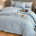 Axyaa Pure Cotton Embroidered Four Piece Bedding Set