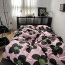 Axyaa Striped Duvet Cover with Pillowcase Set, Twin-Queen Size, Fashionable Home Bedding