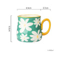 Axyaa 16oz Hand Drawn Ceramic Mug, Breakfast Cereal Coffee Cup