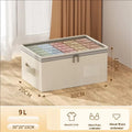Axyaa Large Foldable Clothing Storage Box with Zipper Lid