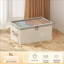 Axyaa Large Foldable Clothing Storage Box with Zipper Lid