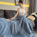 Axyaa Sherpa Chenille Knit Blanket - Soft Handmade Throw for Bed, Sofa, Couch